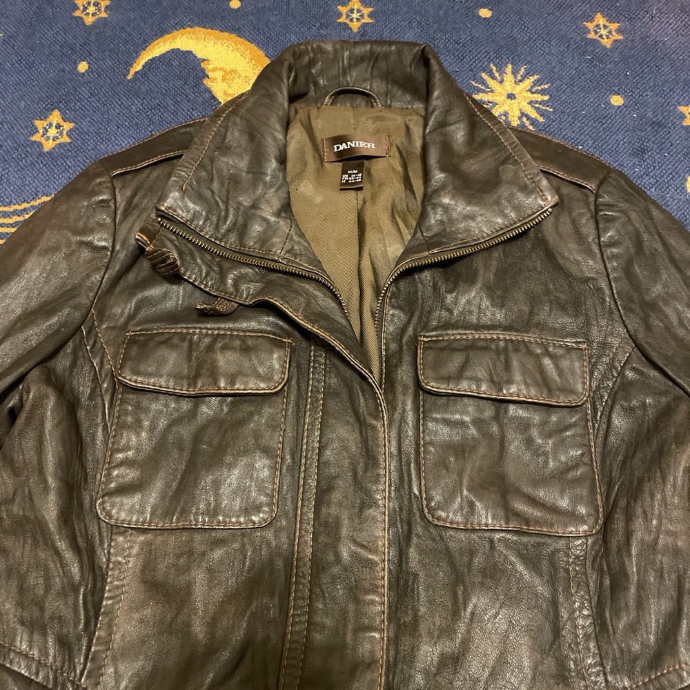Danier Dark Brown Leather Jacket